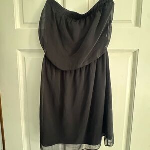 Express Black Strapless Dress